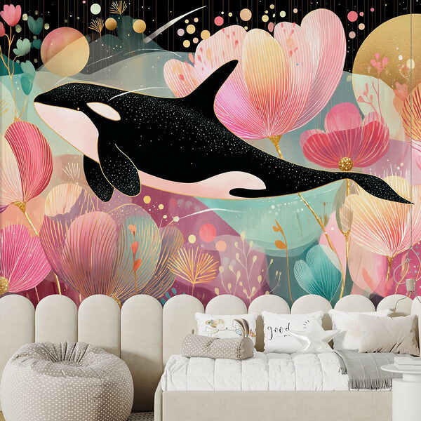 Whale swimming in the water Whale swimming in the water