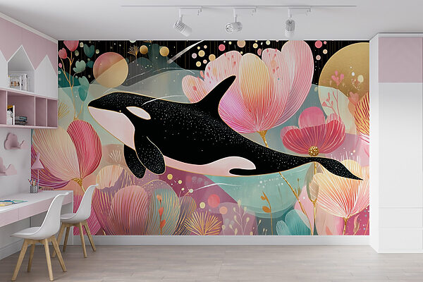 Whale swimming in the water Whale swimming in the water