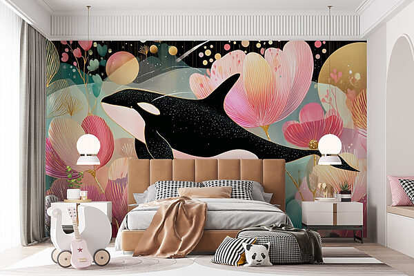 Whale swimming in the water Whale swimming in the water