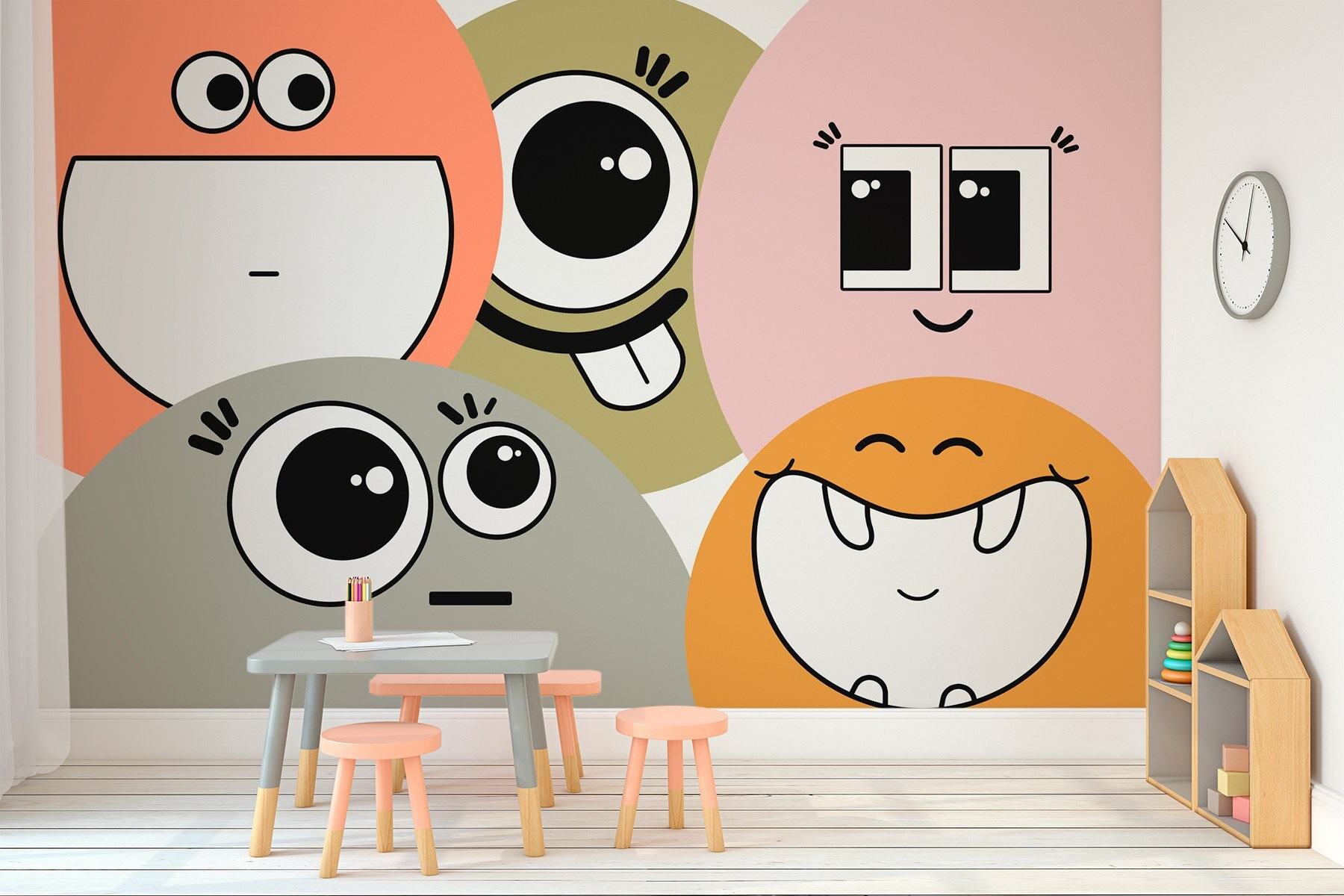 Group of cartoon faces