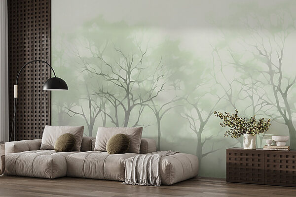 Skupina stromů v mlze Skupina stromů v mlze