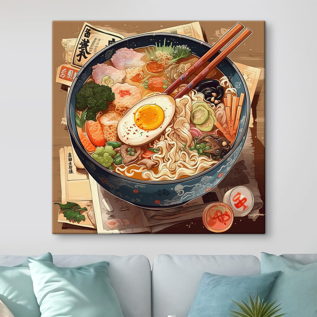 A bowl of ramen with chopsticks and an egg