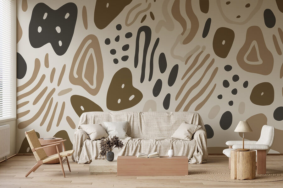 Fototapeta Wall murals Pattern of brown and black spots - Image 3