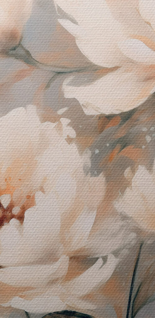 Painting of white flowers