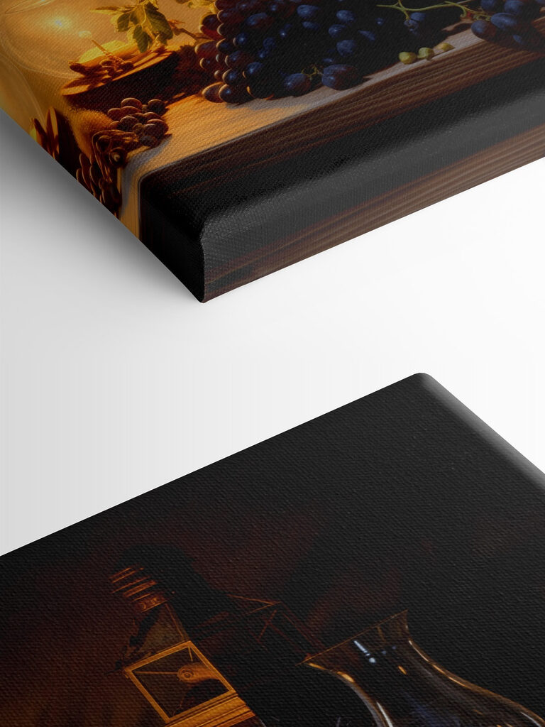 Still life with fruits and a candle