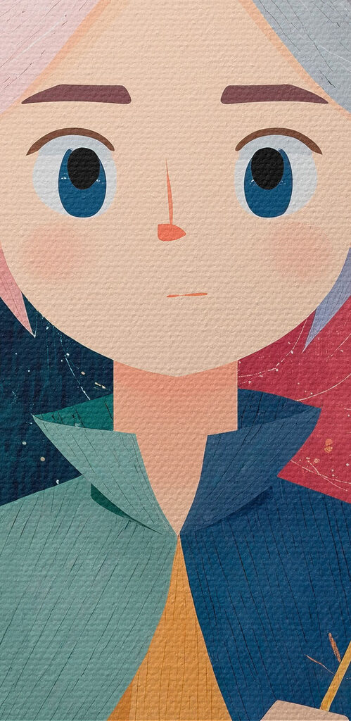 Cartoon of a boy with wings and a crown Cartoon of a boy with wings and a crown