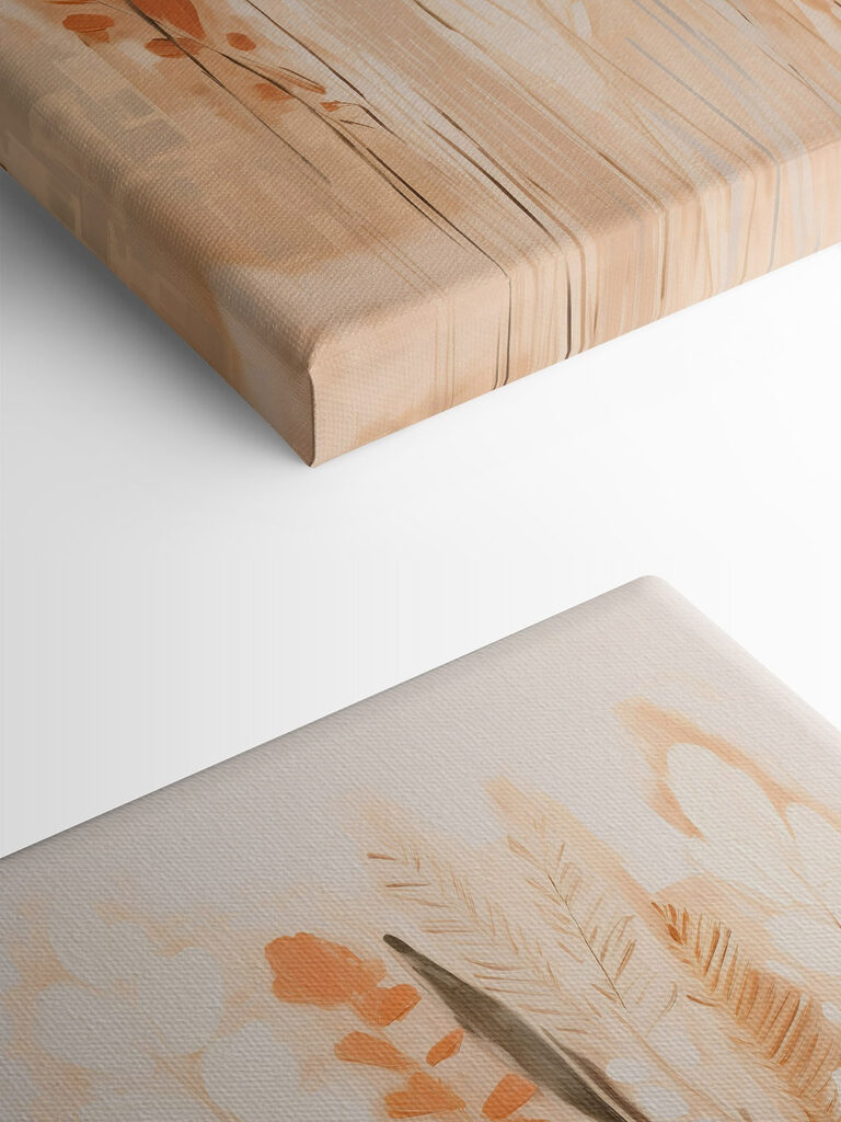 Painting of plants with leaves