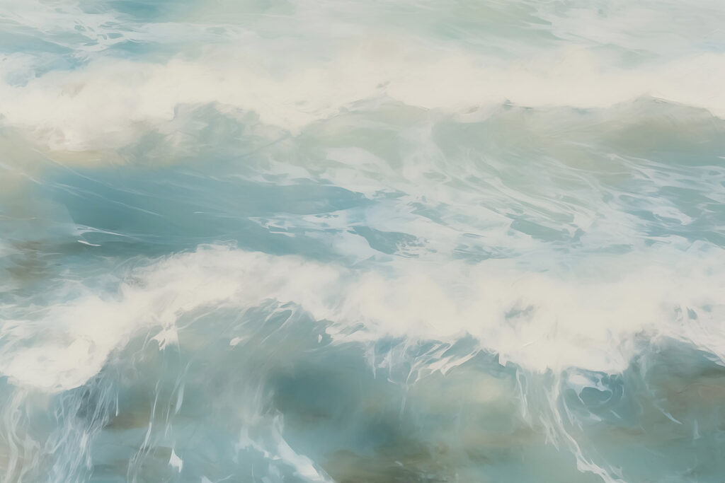 Gentle waves dance on tranquil waters