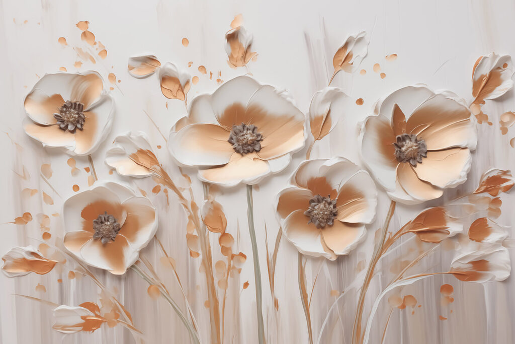 Delicate blooms in soft tones