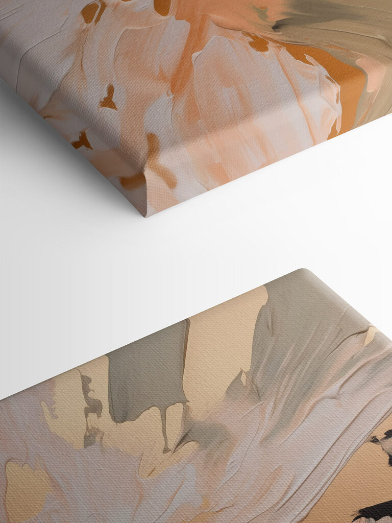 Abstract strokes in muted tones