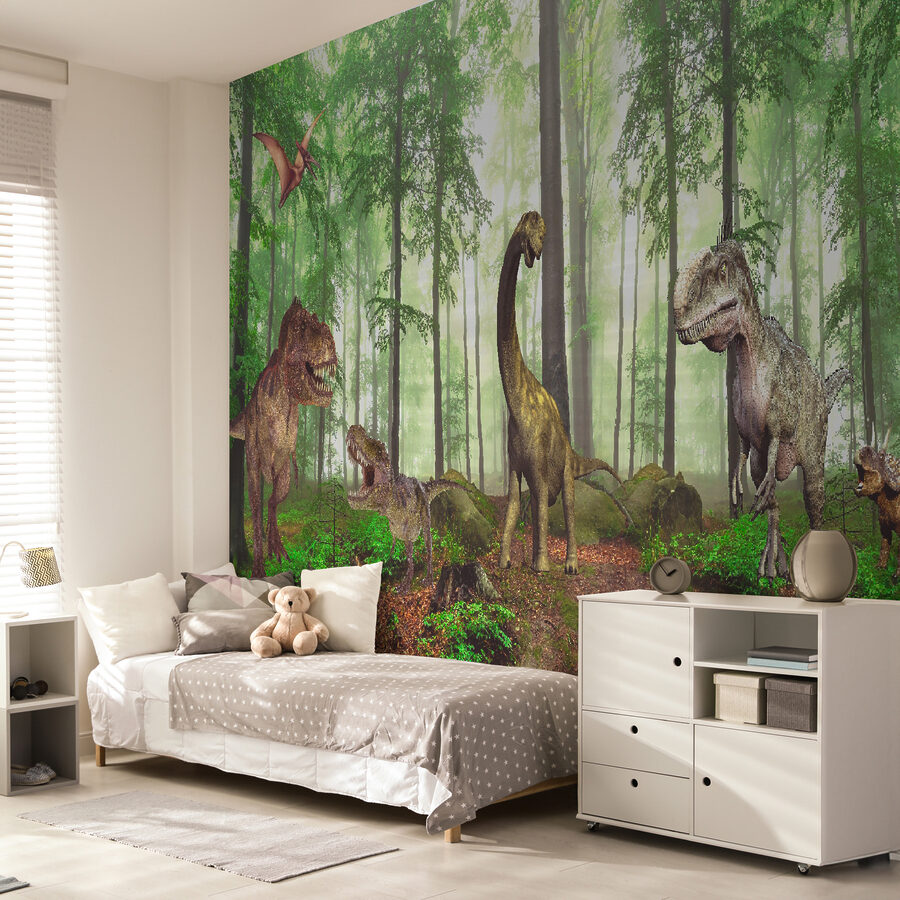 Skupina dinosaurů v lese Skupina dinosaurů v lese