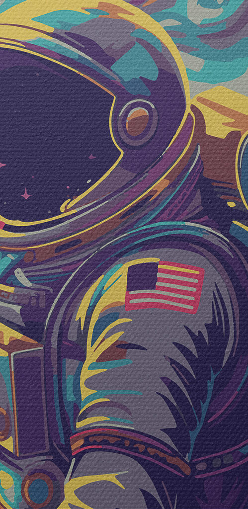 An astronaut in space
