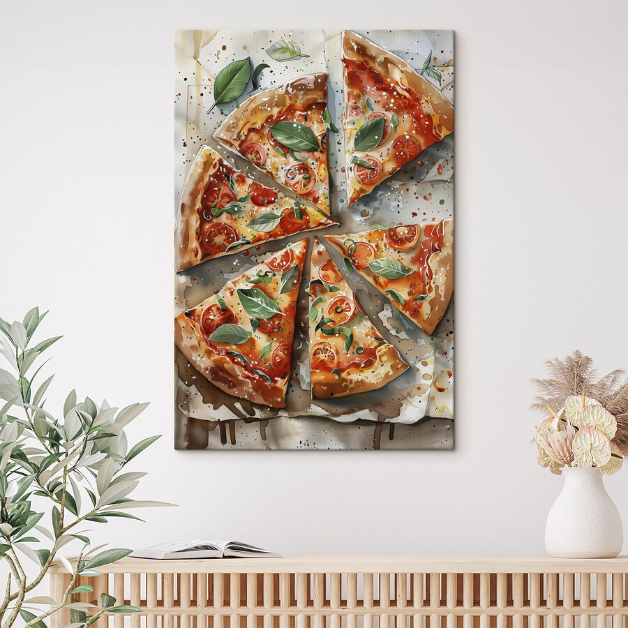 Pizza s rajčaty a bazalkou