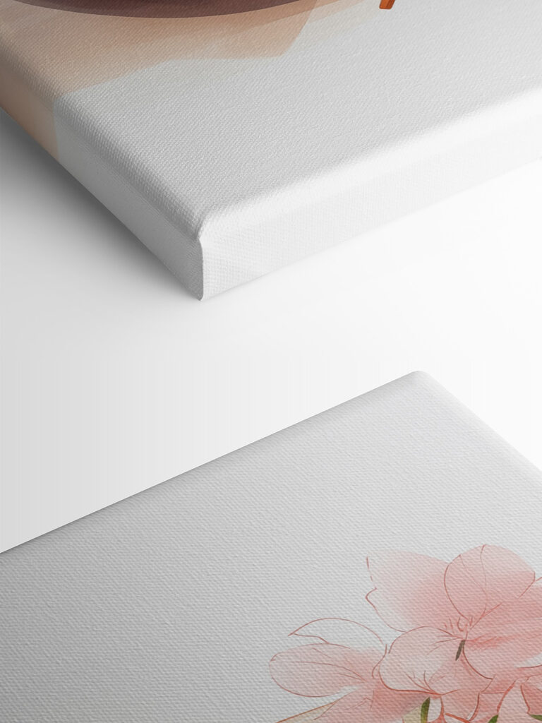 Plate of sushi with sauce and flowers