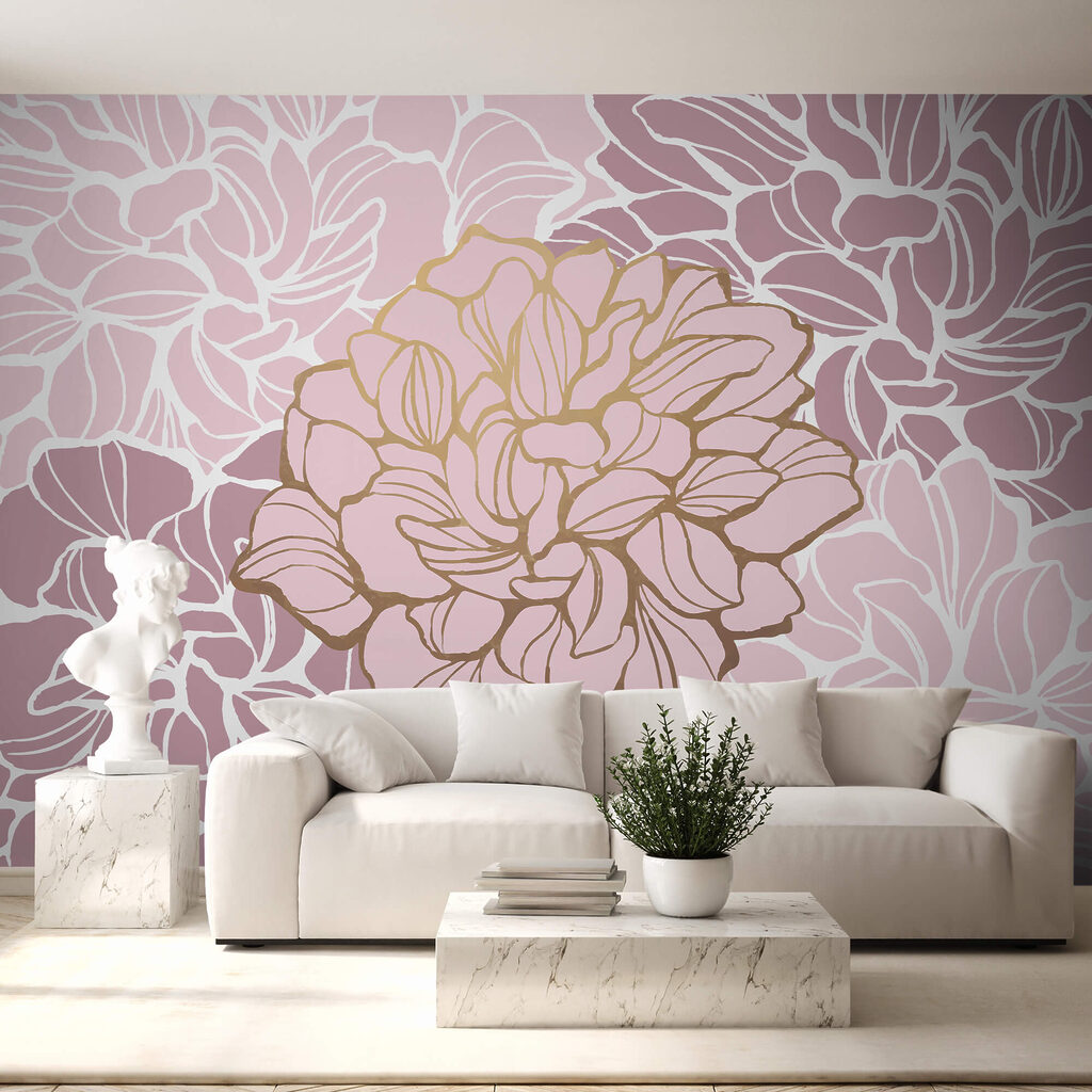 Růžový a bílý květ Růžový a bílý květ