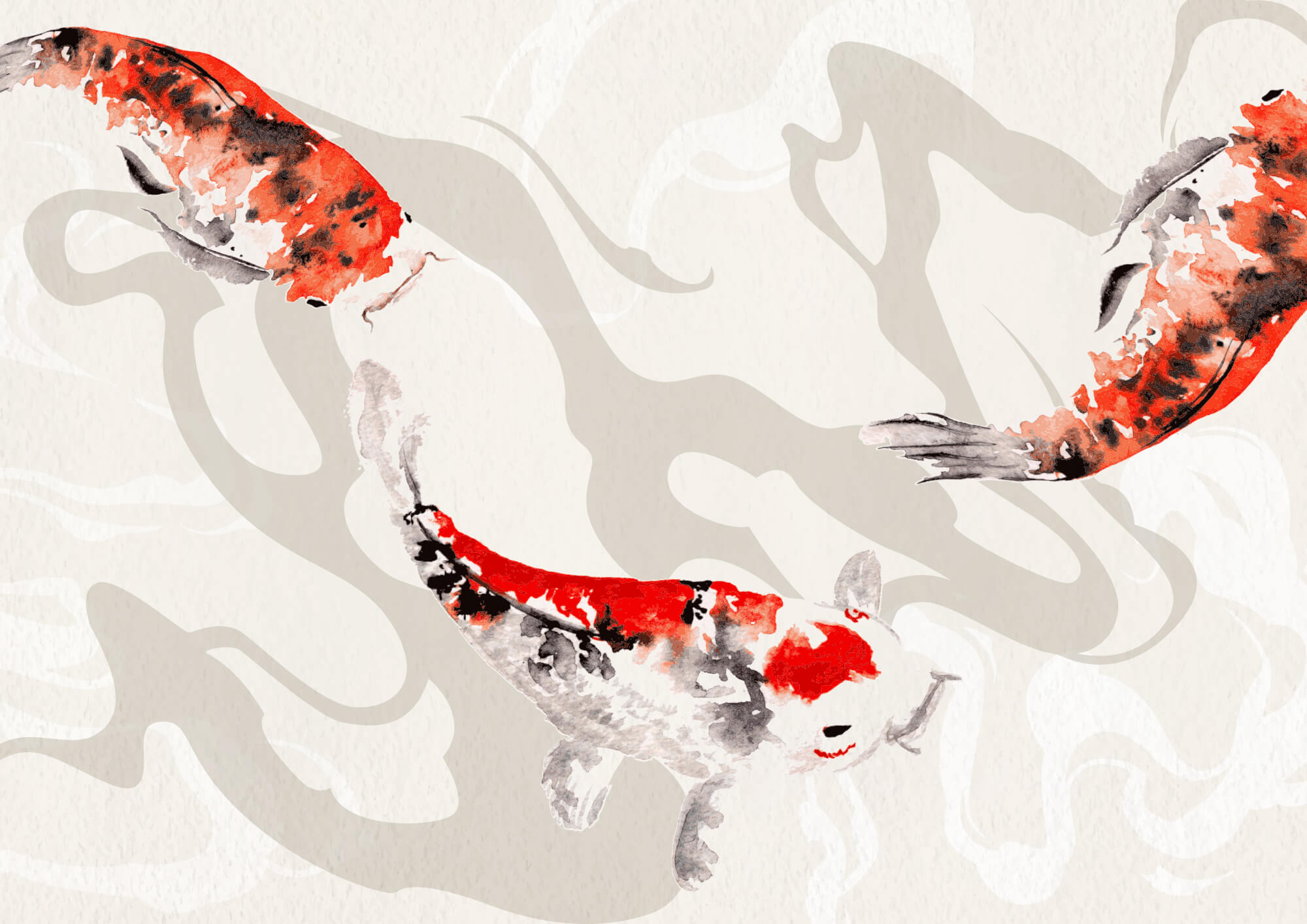 Painting of fish swimming