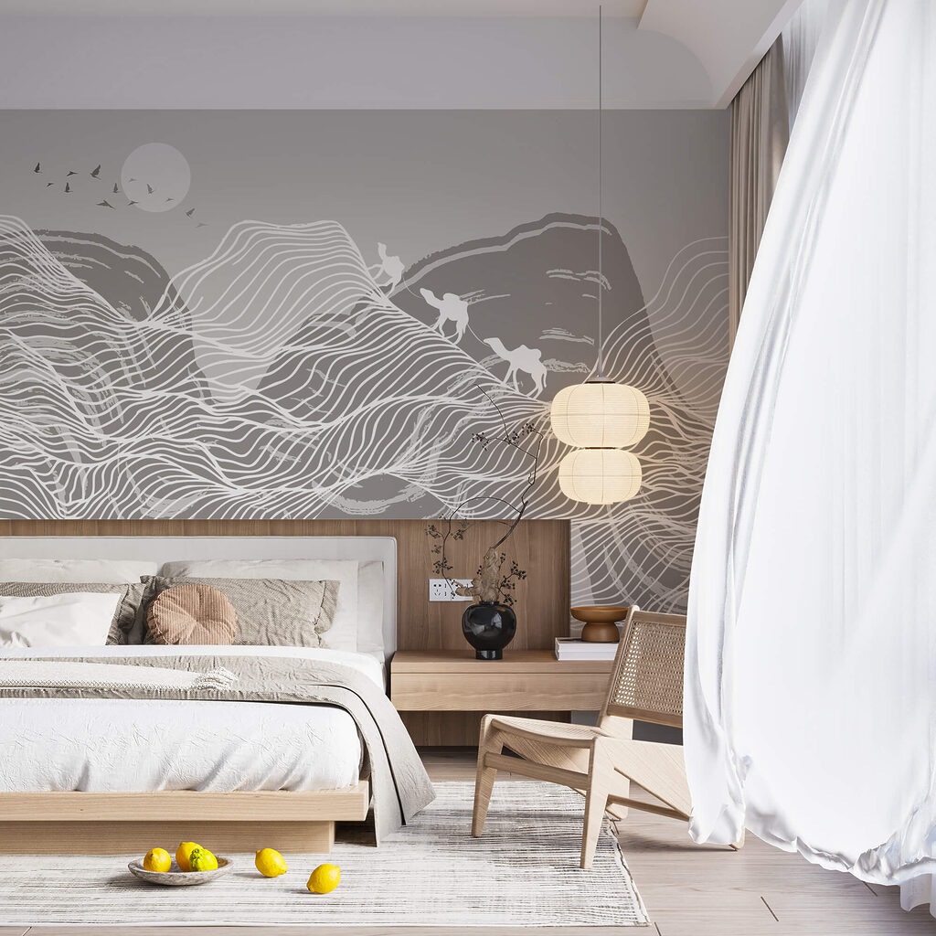 Bílé čáry na šedém pozadí