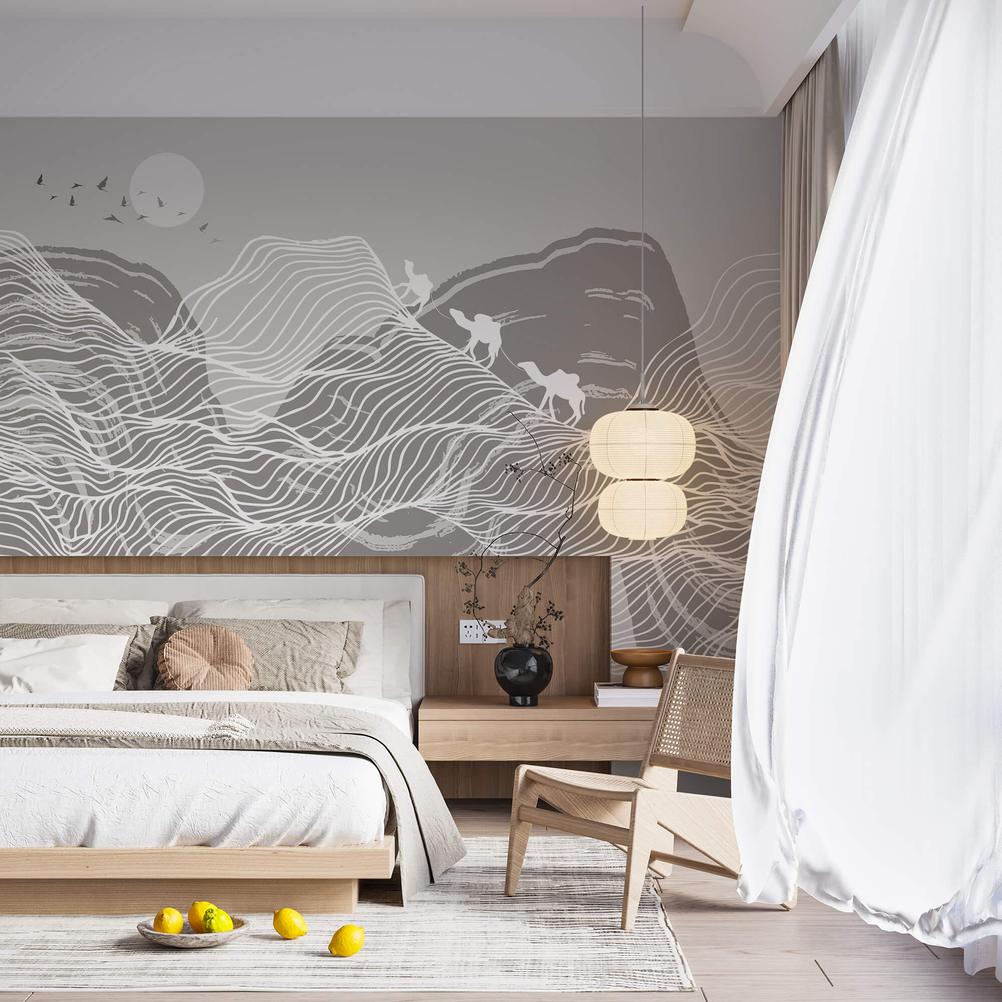 Bílé čáry na šedém pozadí