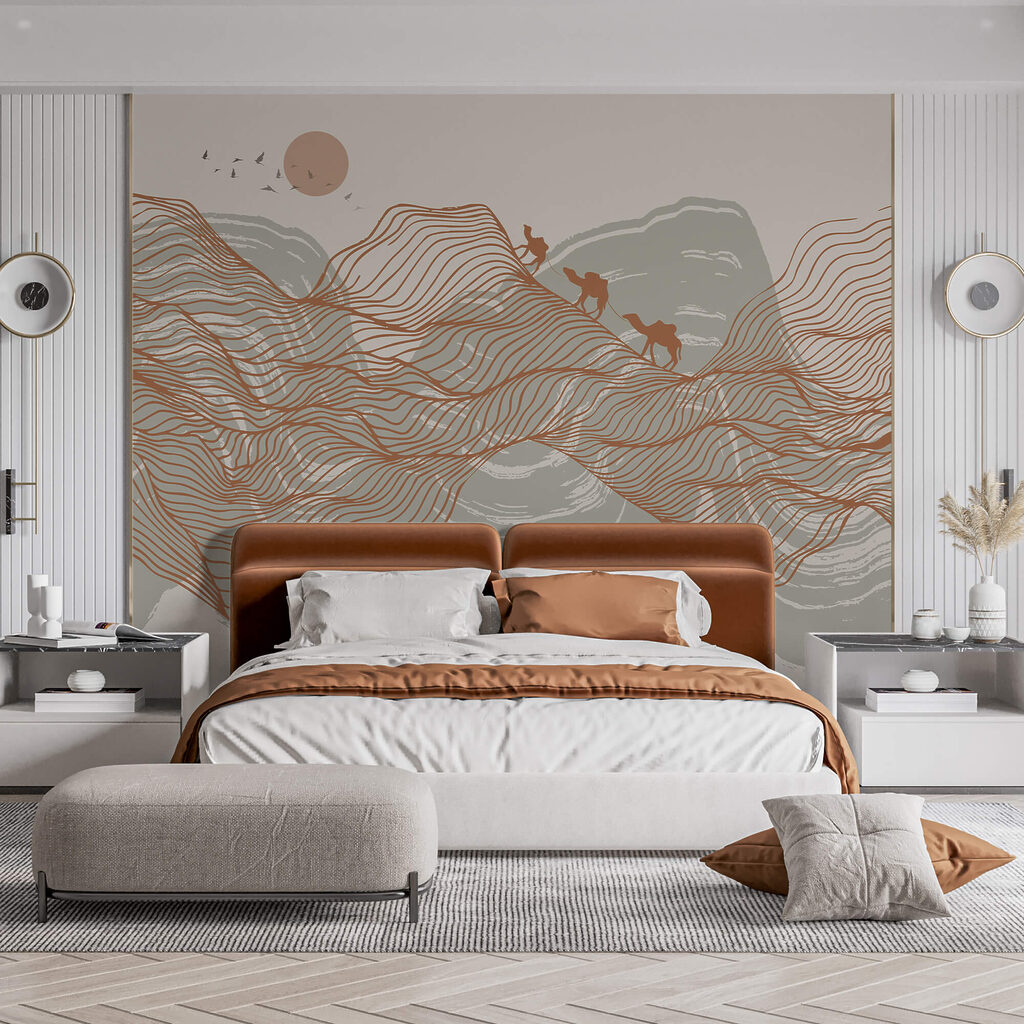 Kresba pouštní krajiny