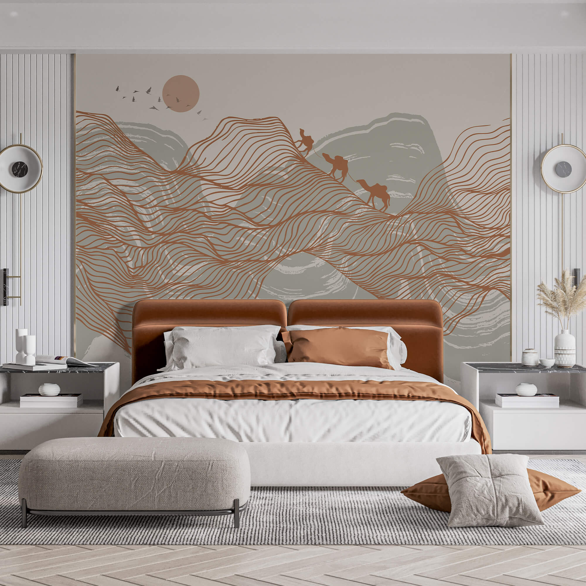 Kresba pouštní krajiny