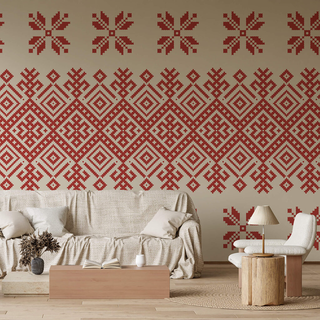 Červený a bílý vzor Červený a bílý vzor