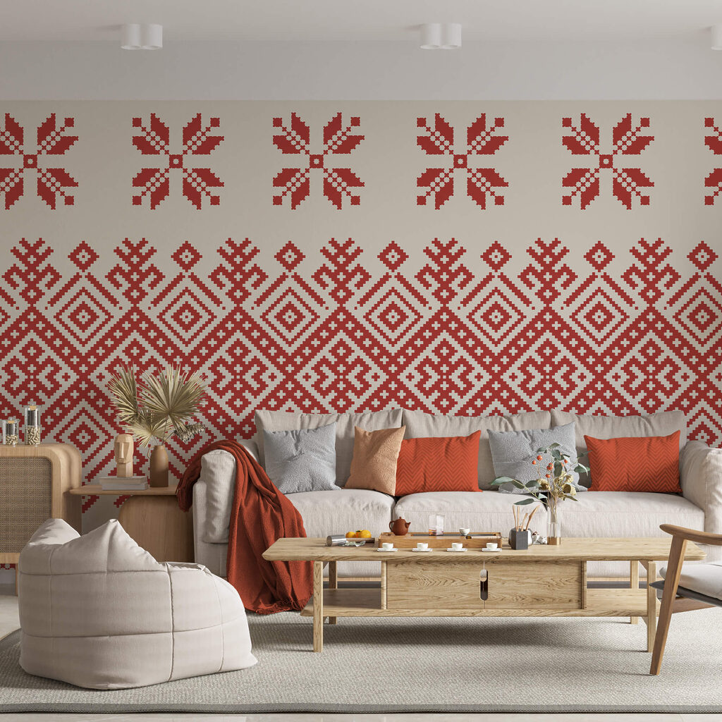 Červený a bílý vzor Červený a bílý vzor