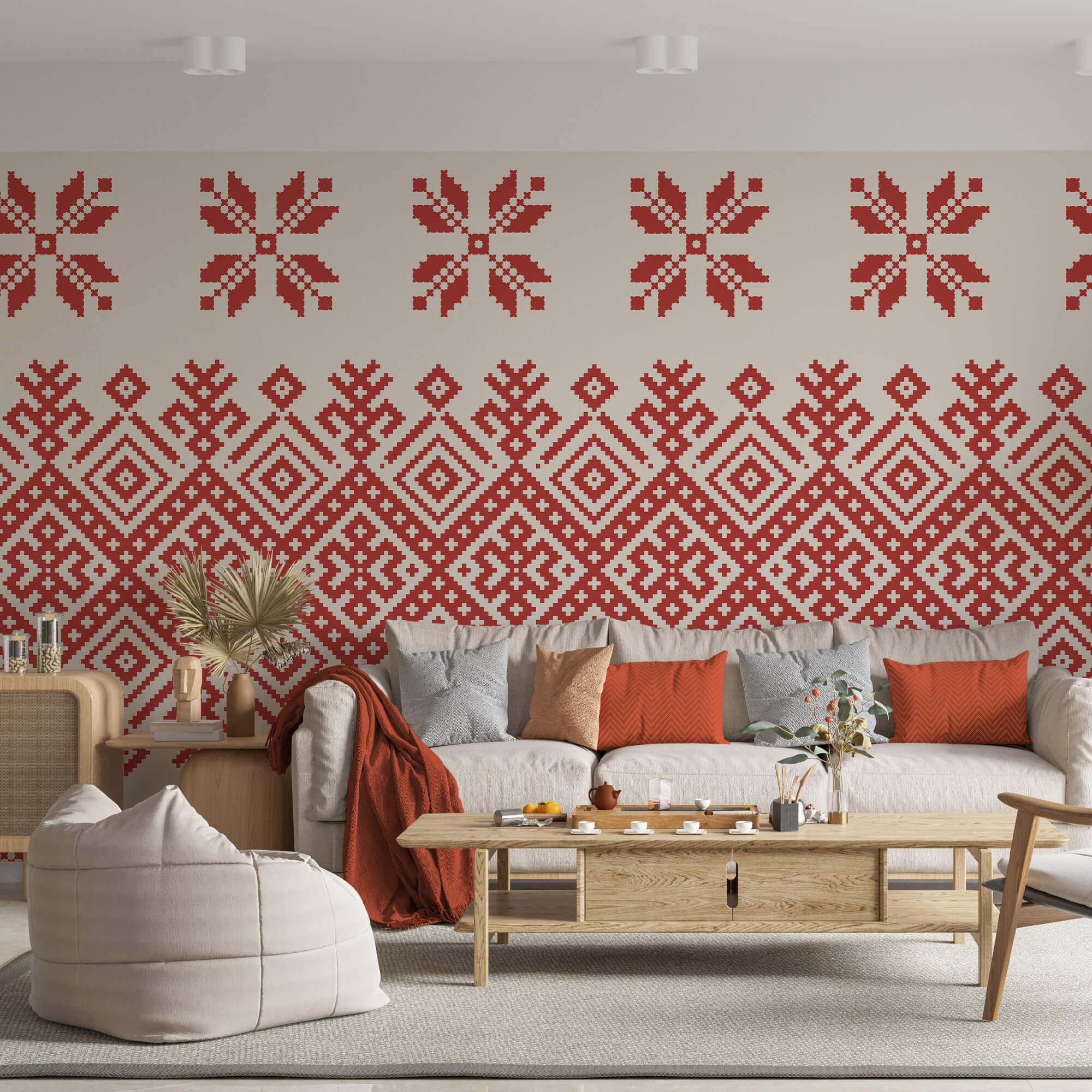 Červený a bílý vzor Červený a bílý vzor