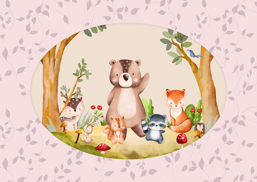 Fototapeta Karikatura zvířat v lese - Image 4