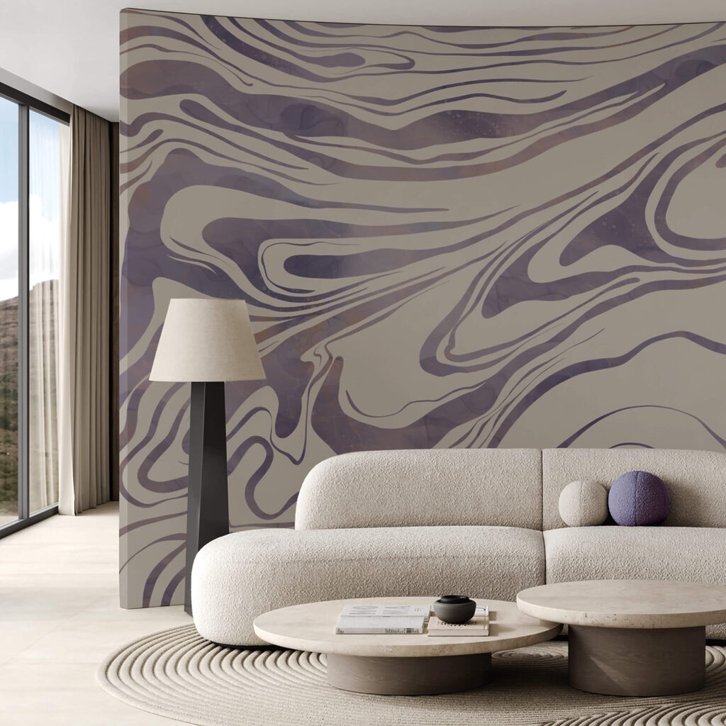 – Abstraktní vlny na jemném pozadí