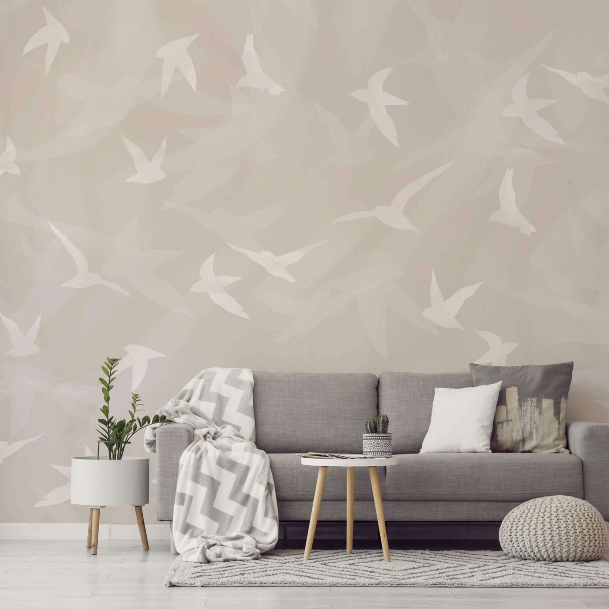 Bílí ptáci létající ve vzduchu