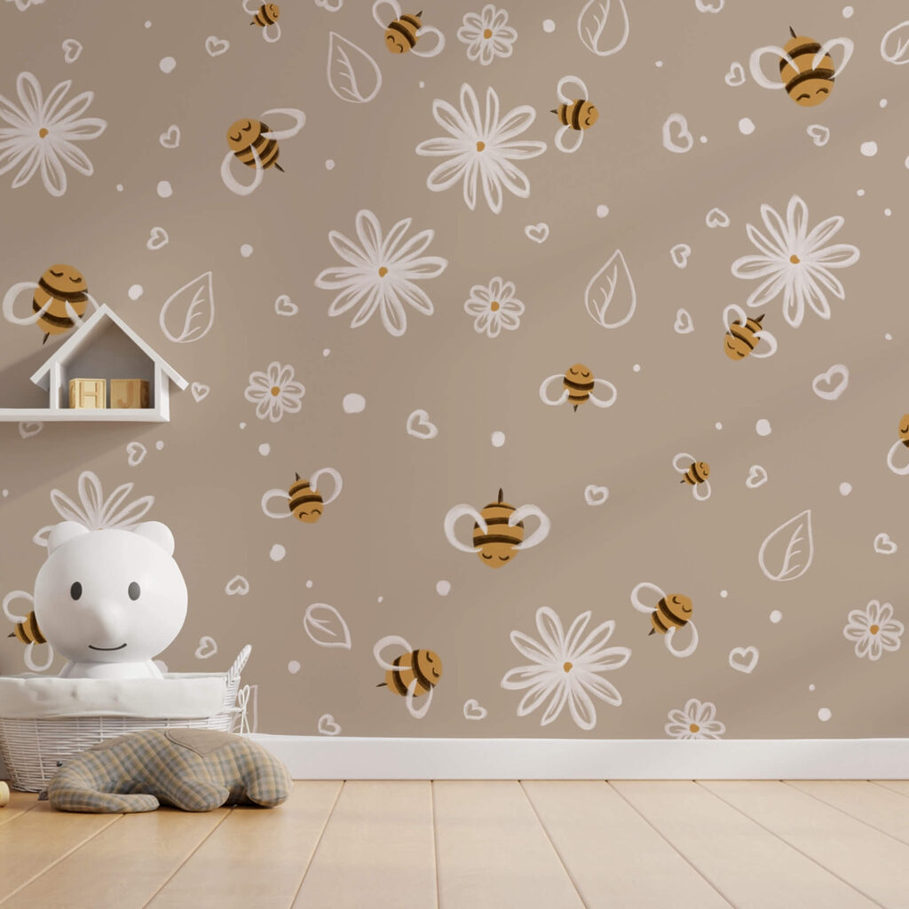 Vzor včel a květin Vzor včel a květin