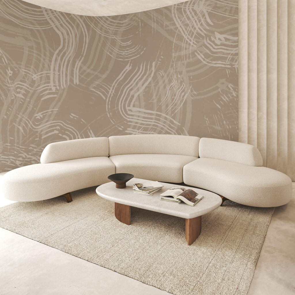 Bílé čáry na hnědém pozadí