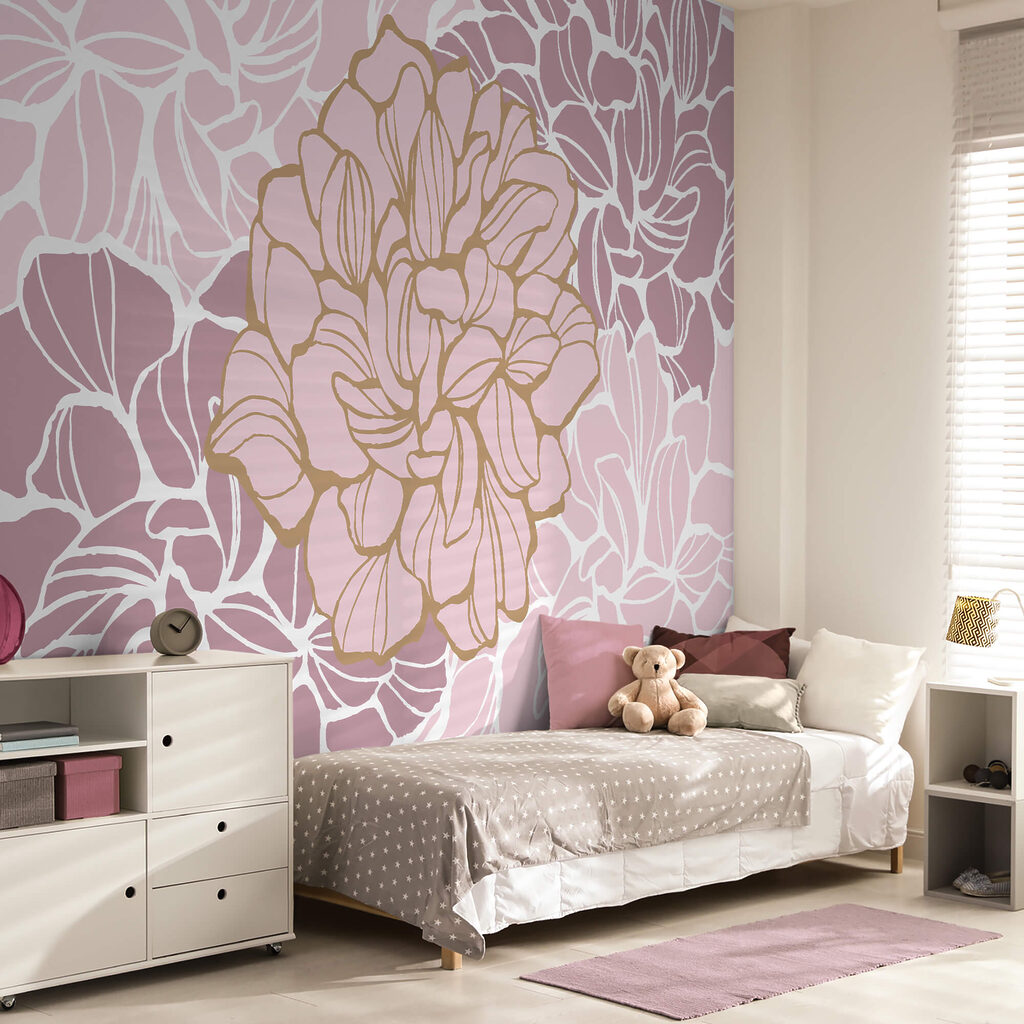 Růžový a bílý květ Růžový a bílý květ