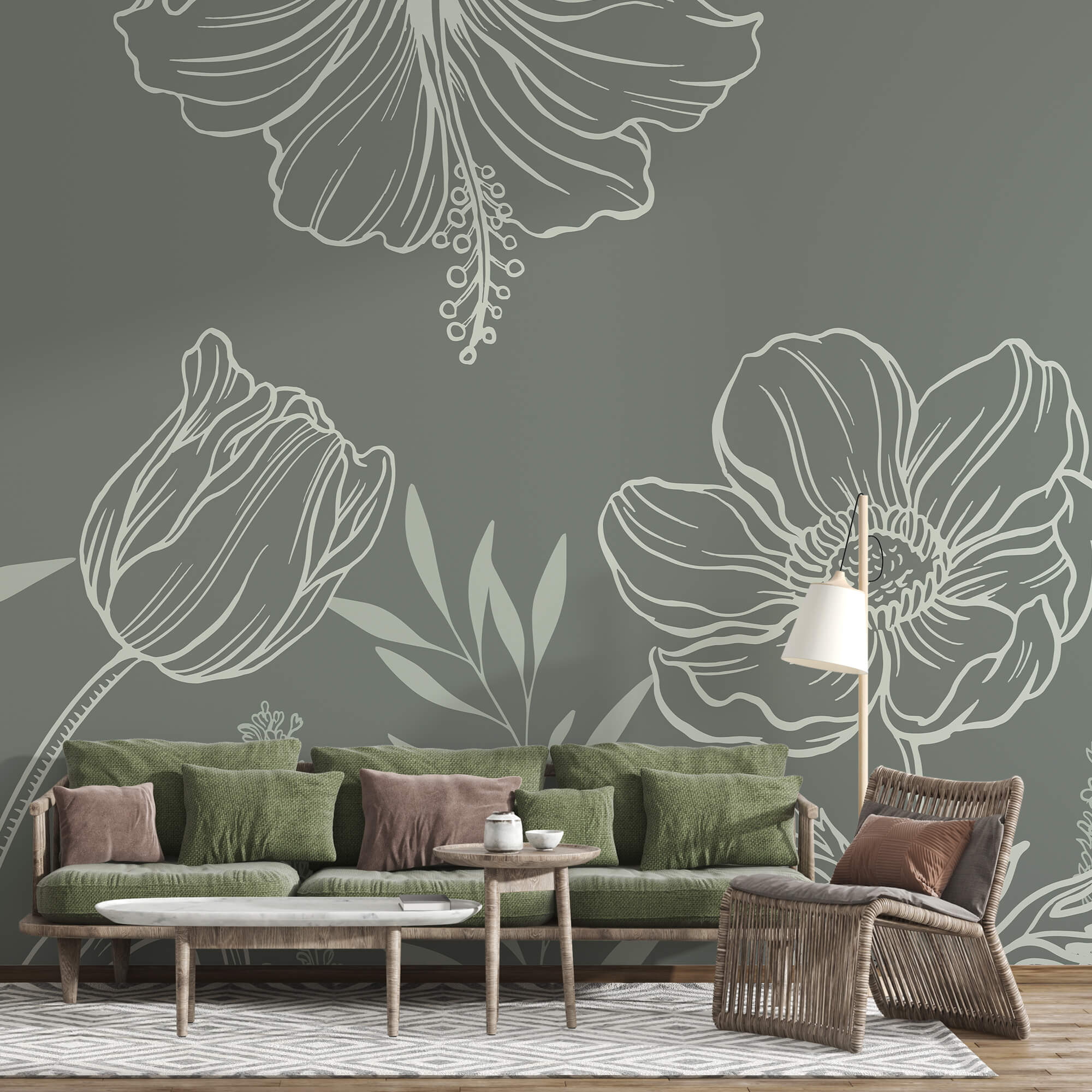 Jemné květy na tlumeném pozadí