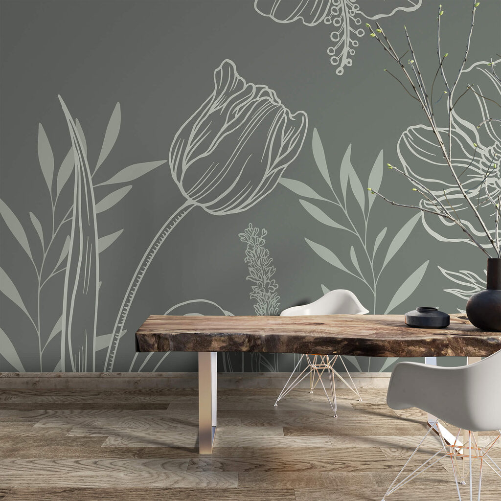 Jemné květy na tlumeném pozadí