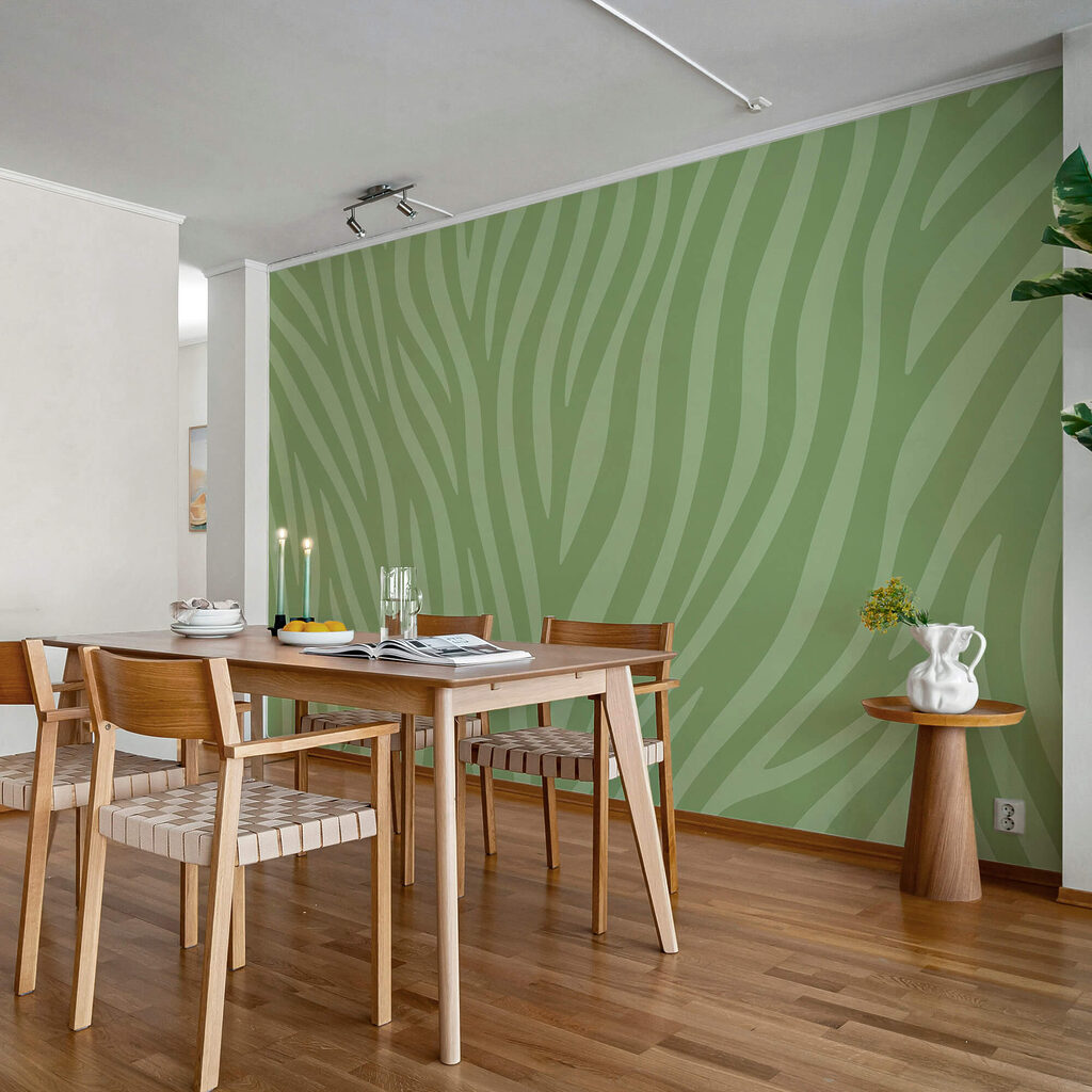 Zelený a bílý zebří potisk Zelený a bílý zebří potisk