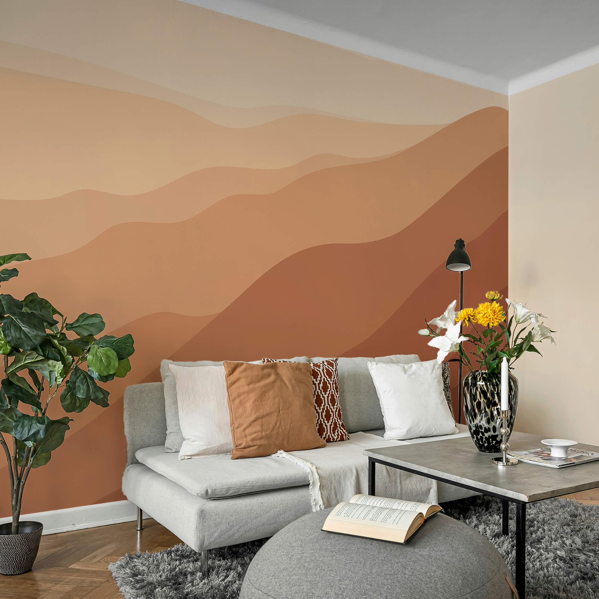 Hnědé a bílé písečné kopce Hnědé a bílé písečné kopce