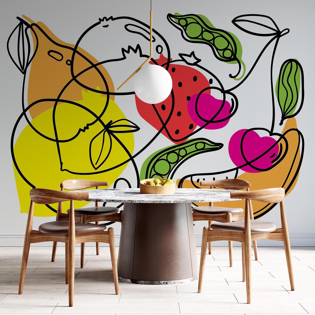 Kreslení různých druhů ovoce a zeleniny