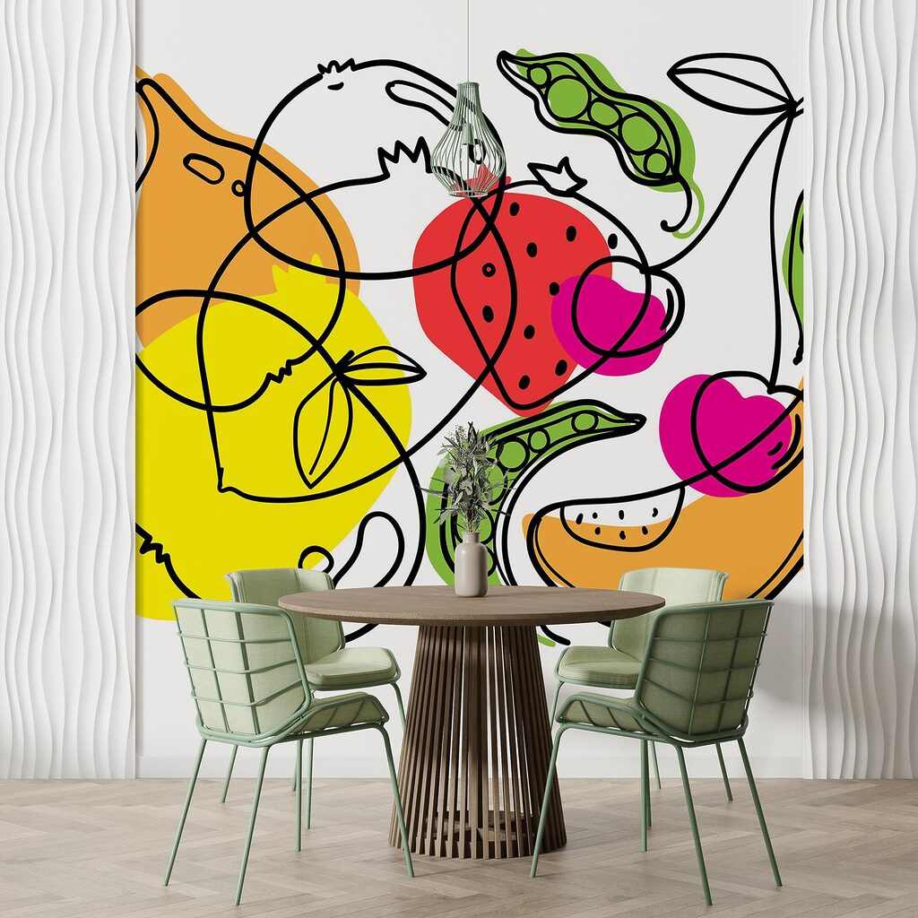 Kreslení různých druhů ovoce a zeleniny