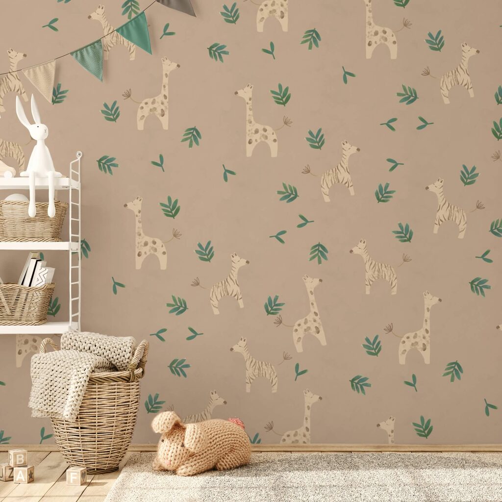 Vzor žiraf a listů