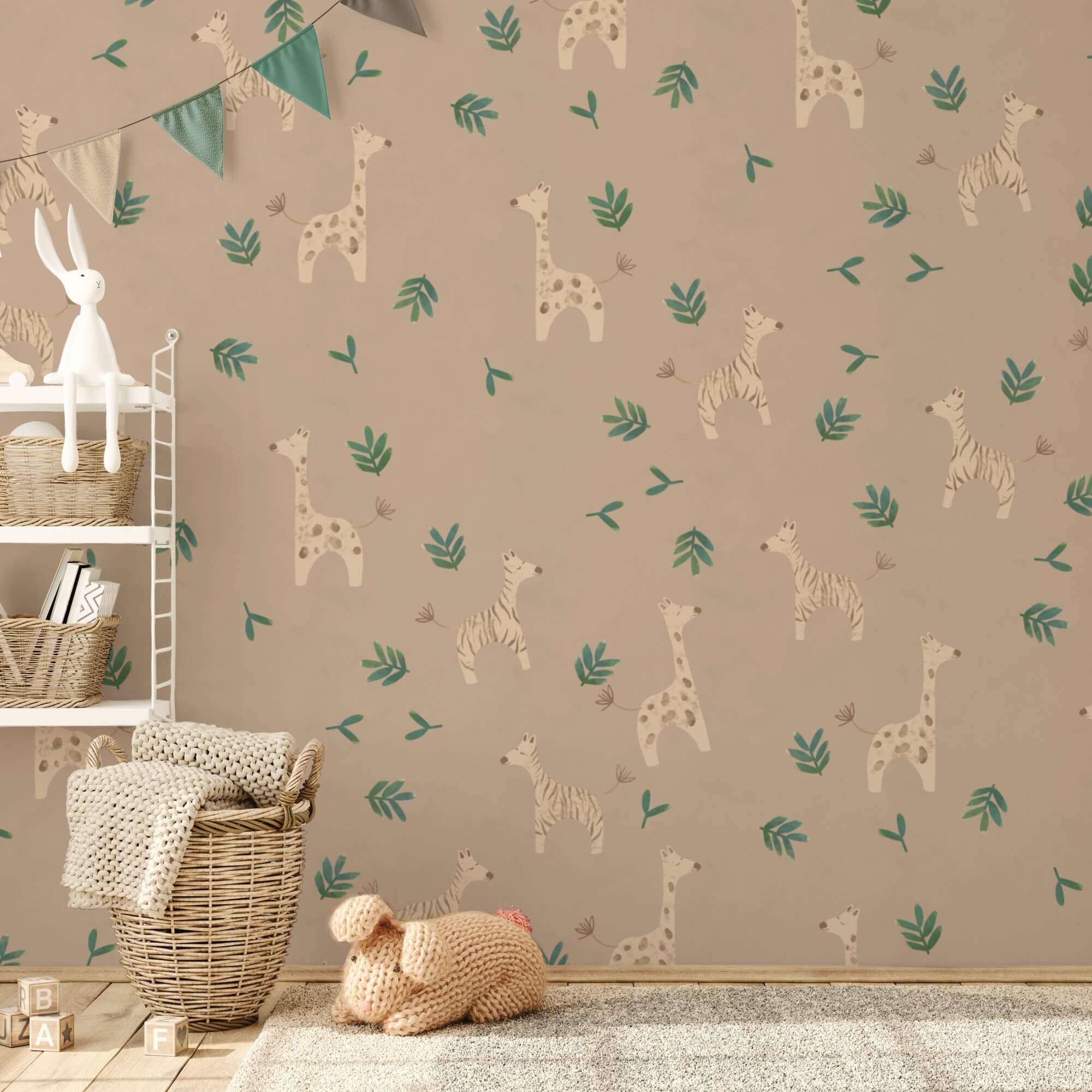 Vzor žiraf a listů