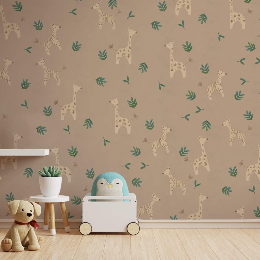 Vzor žiraf a listů