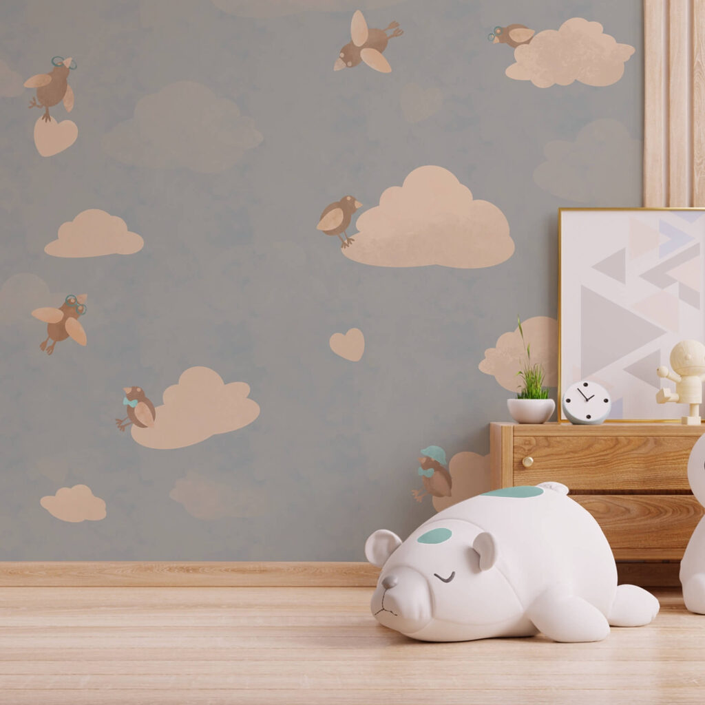 Vzor ptáků letících na obloze