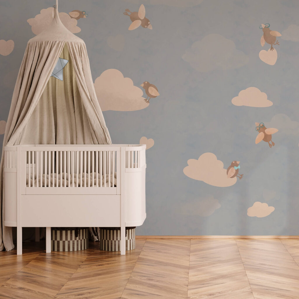 Vzor ptáků letících na obloze