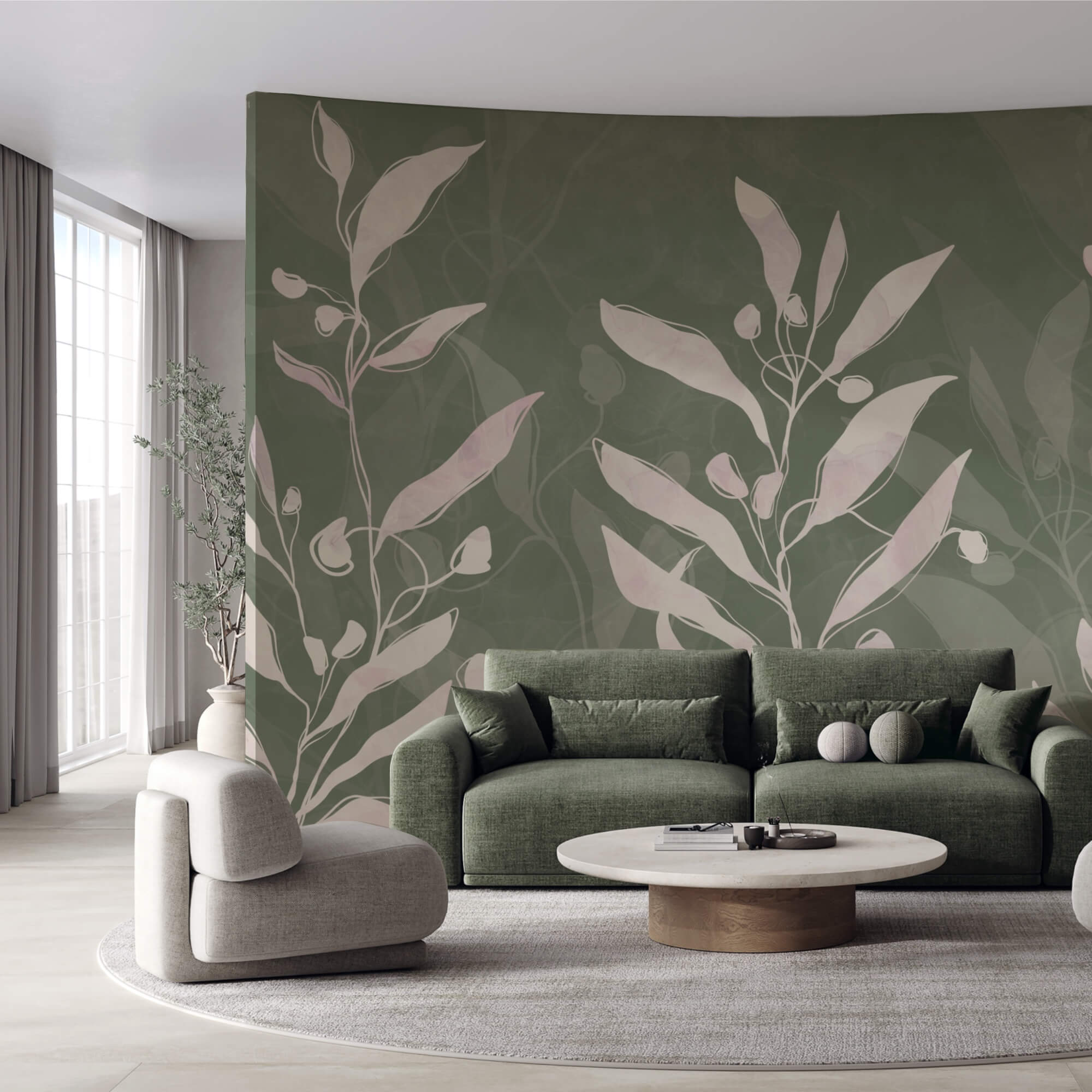 Jemné listy na tlumeném pozadí