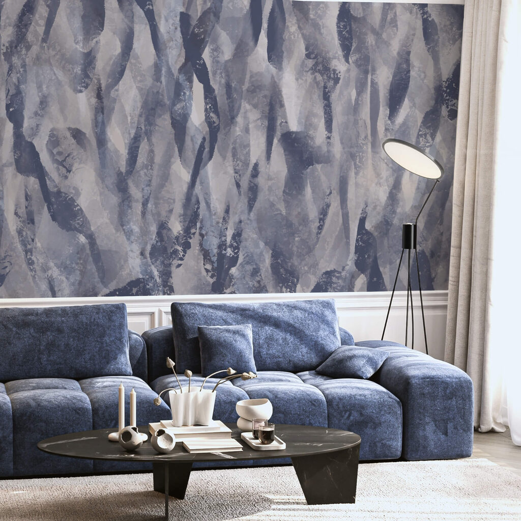 Plynulé vzory v chladných tónech