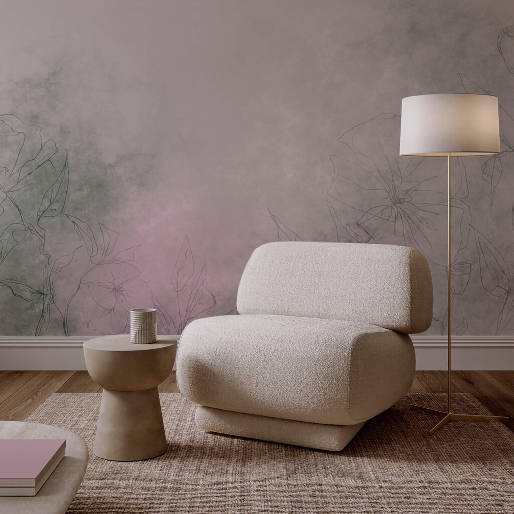 Kresba květin na bílé ploše