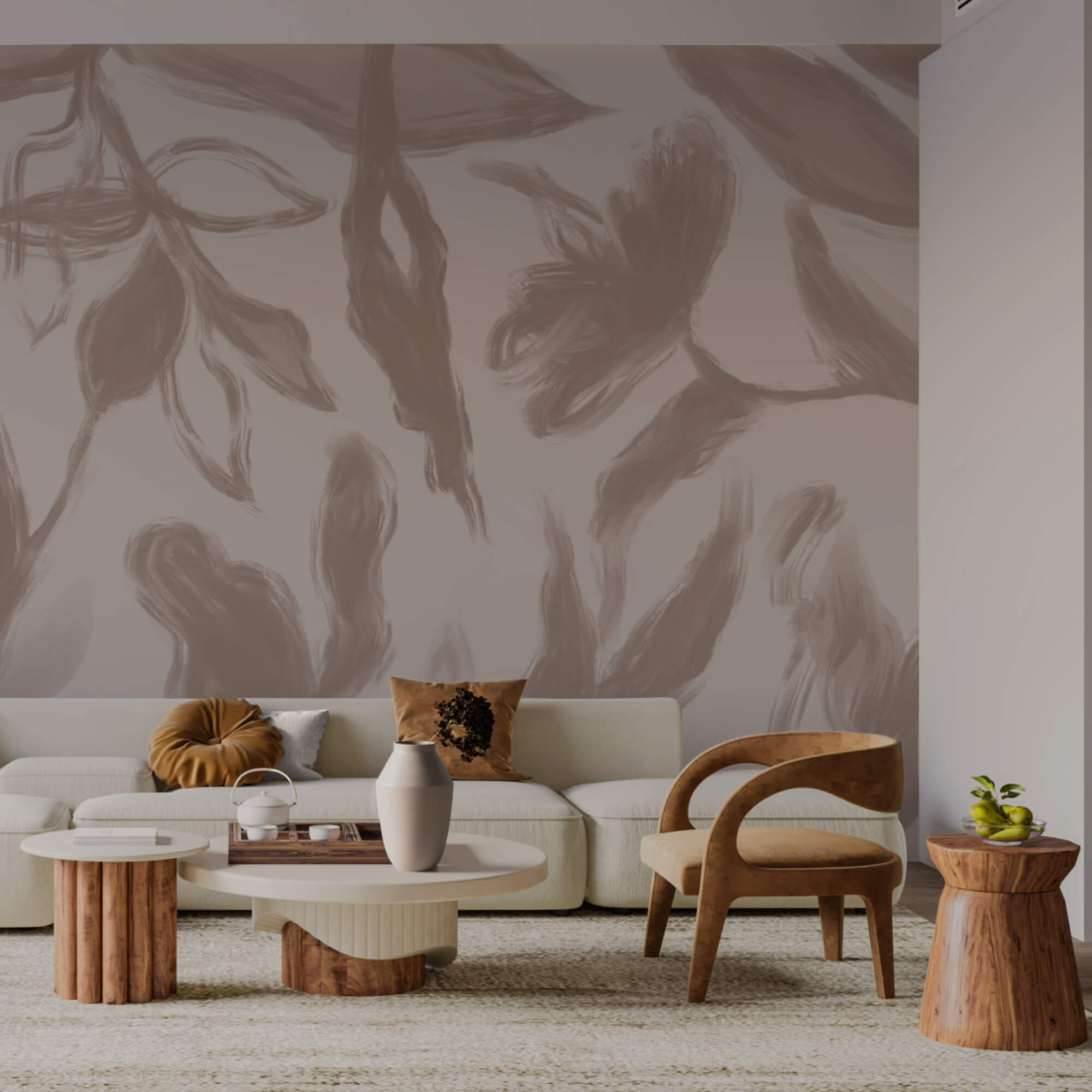 Elegantní květinové vzory v jemných tónech