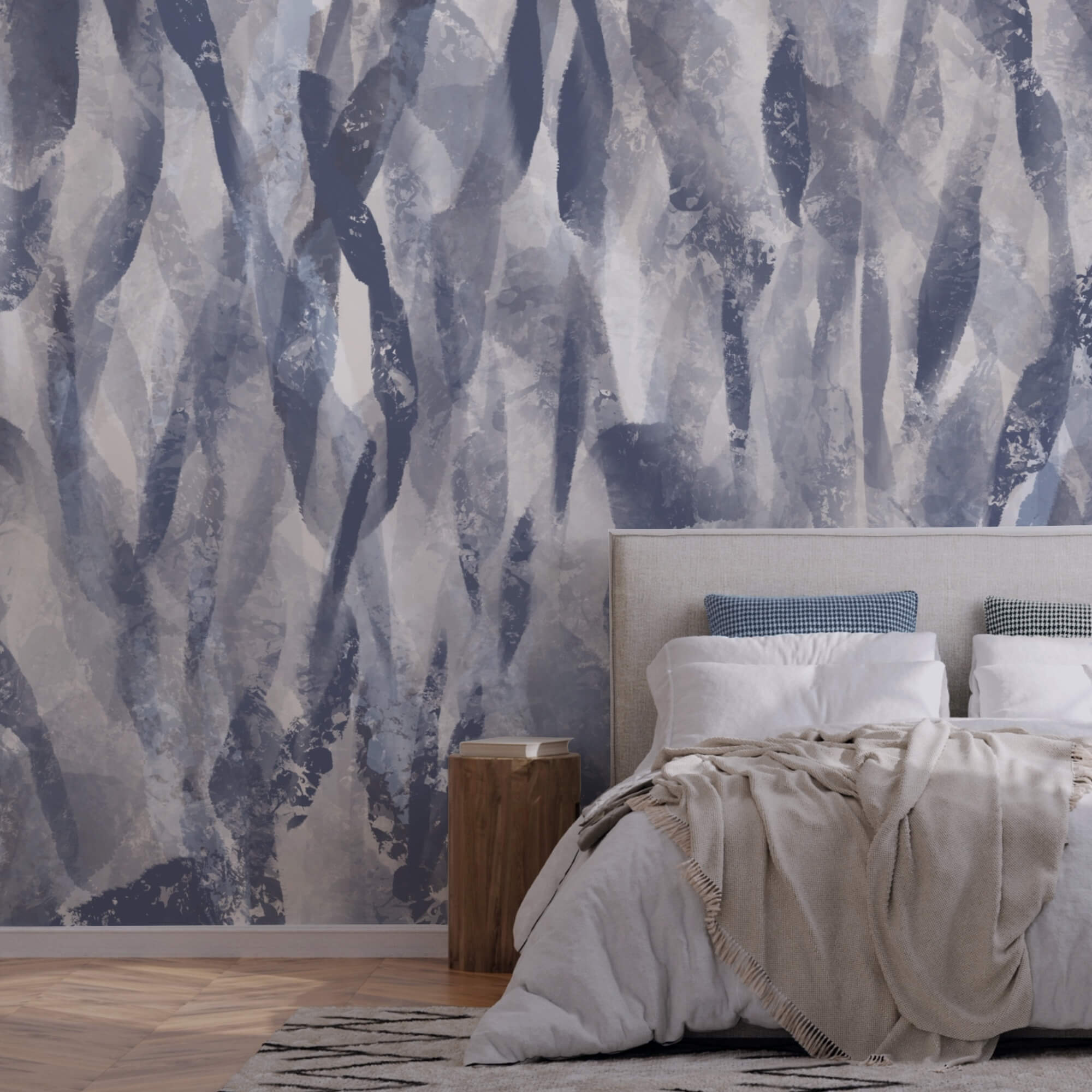 Plynulé vzory v chladných tónech