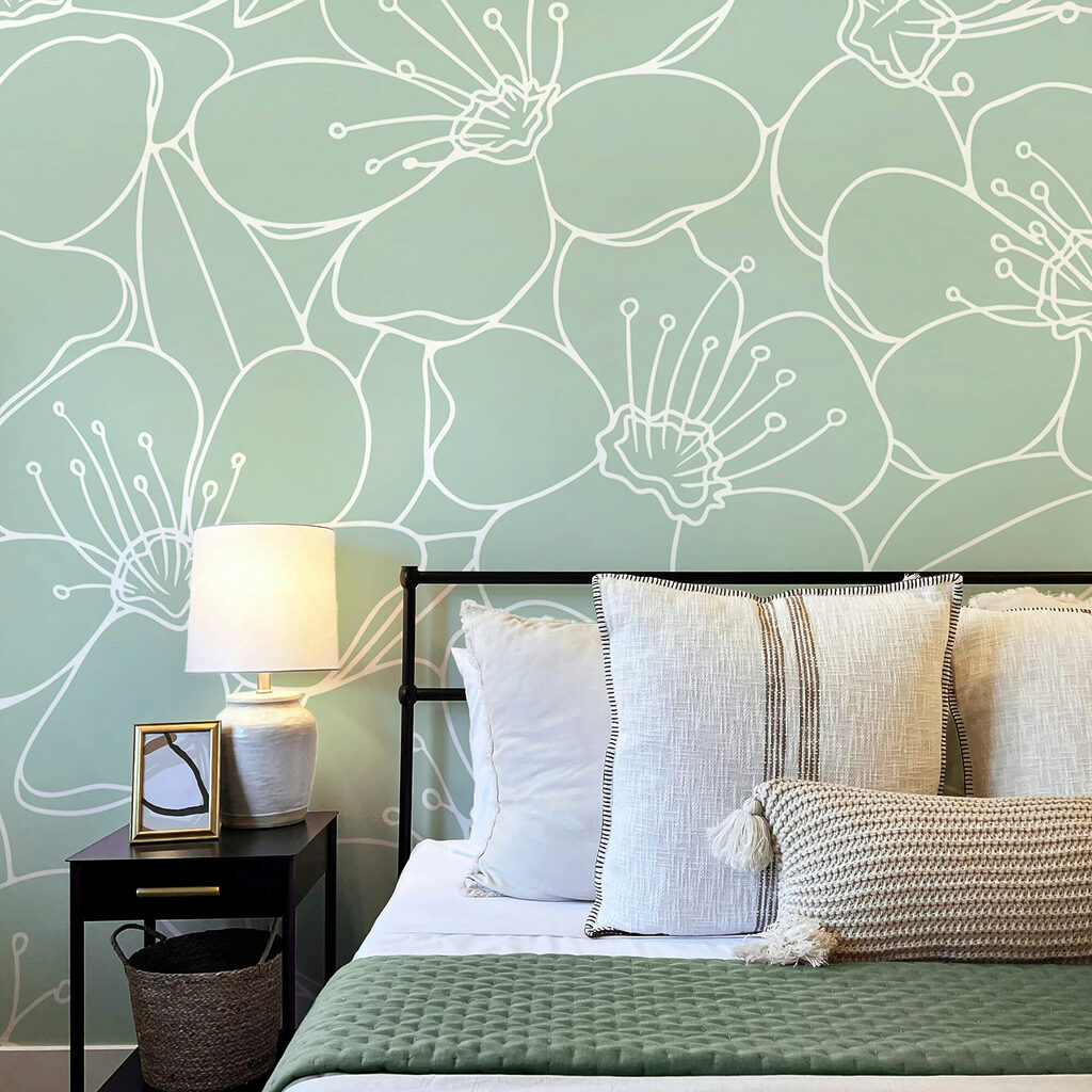 Vzor květů a listů